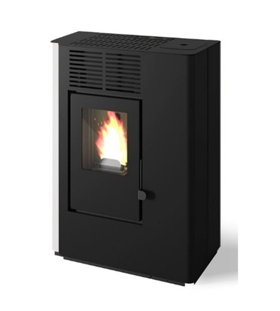 Stufa a pellet slim punto fuoco "lia" bianco 8,0 kw