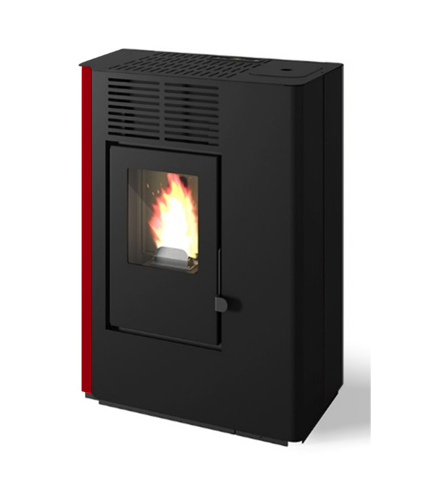 Stufa a pellet slim punto fuoco "lia" rosso 8,0 kw