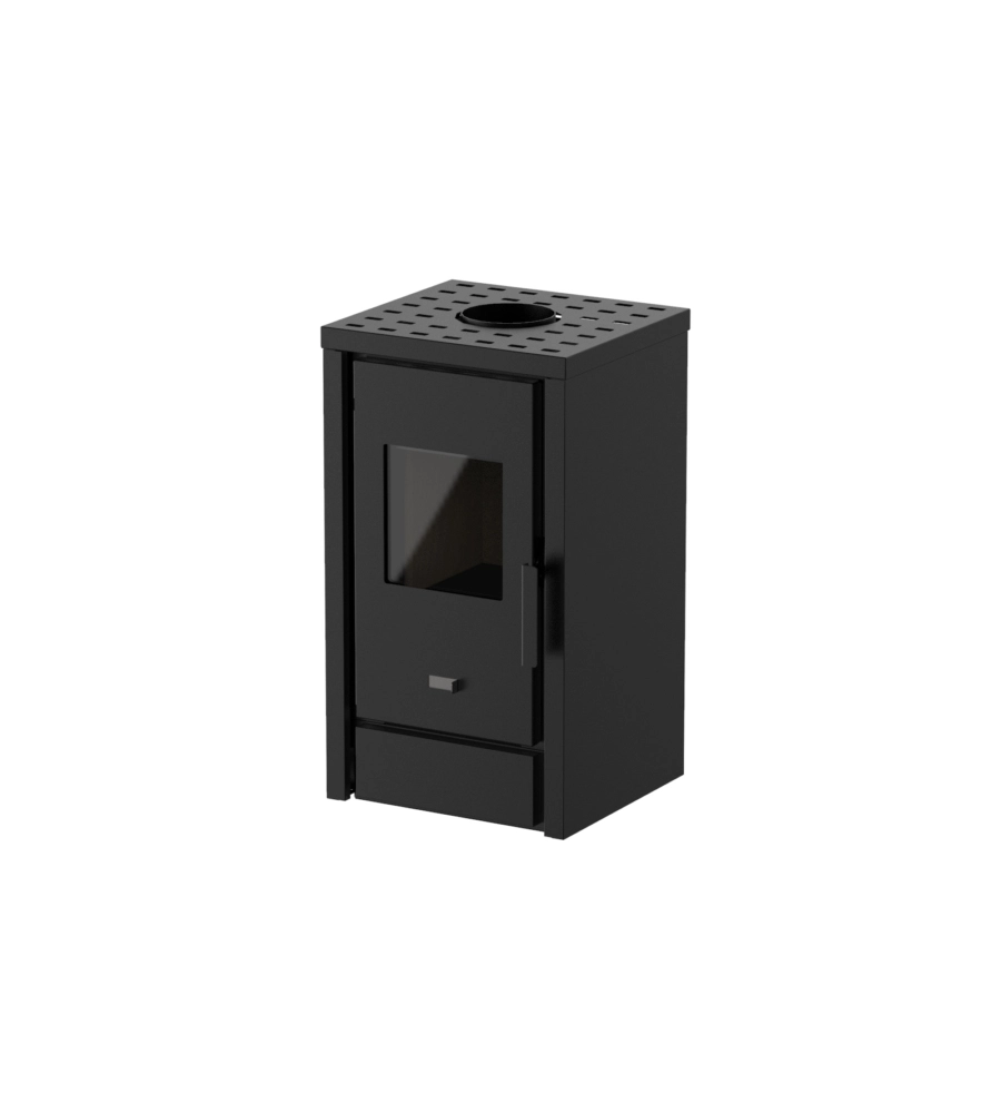 Stufa a legna punto fuoco "filipa" nero 6 kw