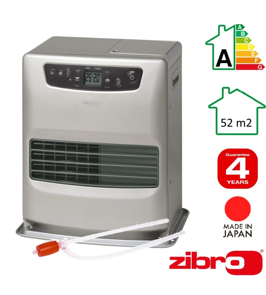 Stufa a combustibile liquido toyotomi "zibro lc-32" argento 3,2 kw