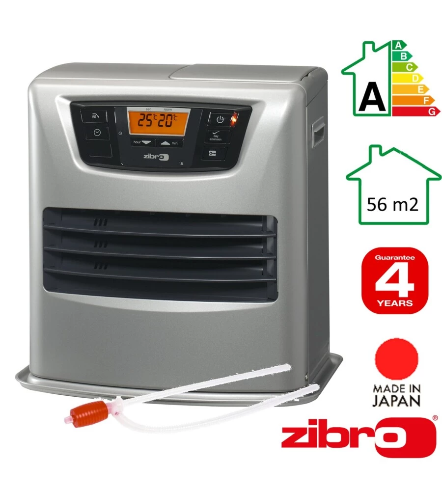 Stufa a combustibile liquido "zibro lc-135" grigio 3,5 kw