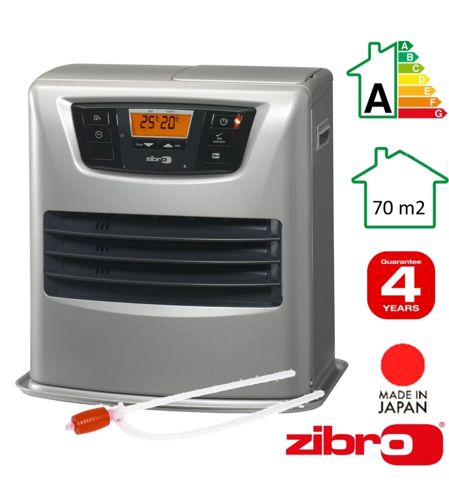 Stufa a combustibile liquido "zibro lc-140" argento 4 kw