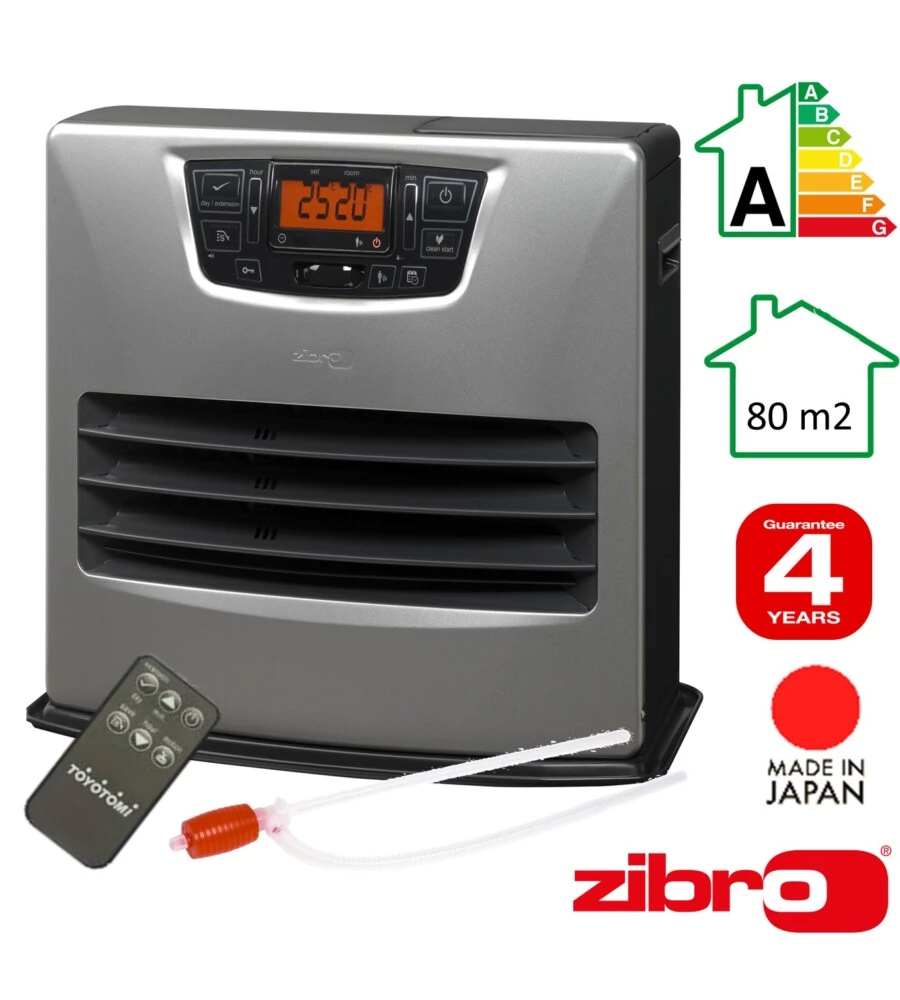 Stufa a combustibile liquido "zibro lc-150" argento 4,65 kw