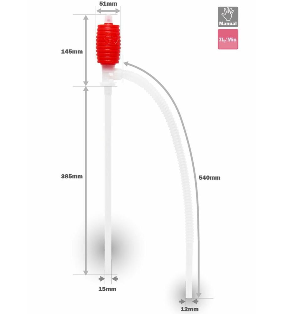 Pompa Mano Universale Per Stufe A Combustibile Liquido Zibro, 60x7x7 Cm in  vendita online