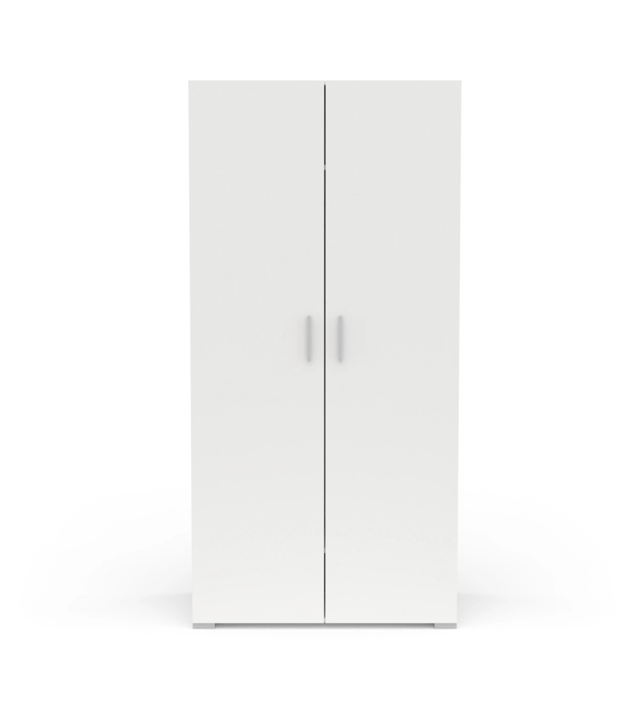 Armadio 2 ante "izzy" colore bianco opaco, 90,3x51,7x185,7 cm