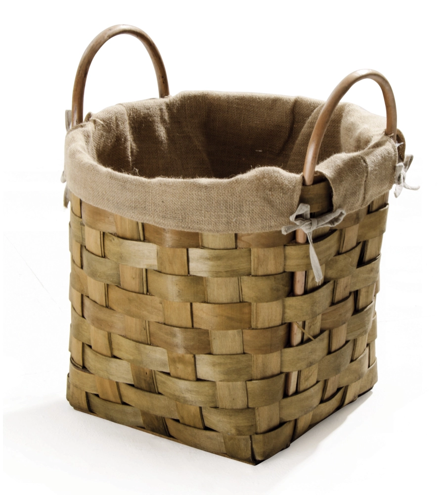 Cesta portalegna con manici diametro 45 cm, altezza 41-55 cm