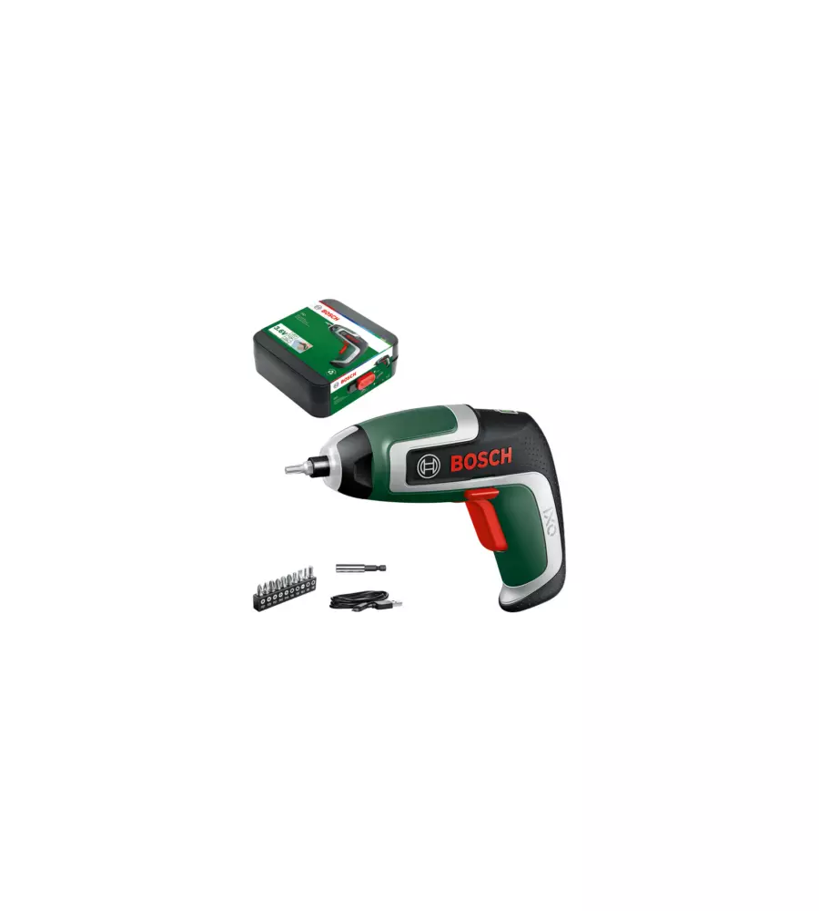 Avvitatore a batteria bosch "ixo 7" in materiale plastico con caricabatterie e batteria, 3,6 v 2 ah