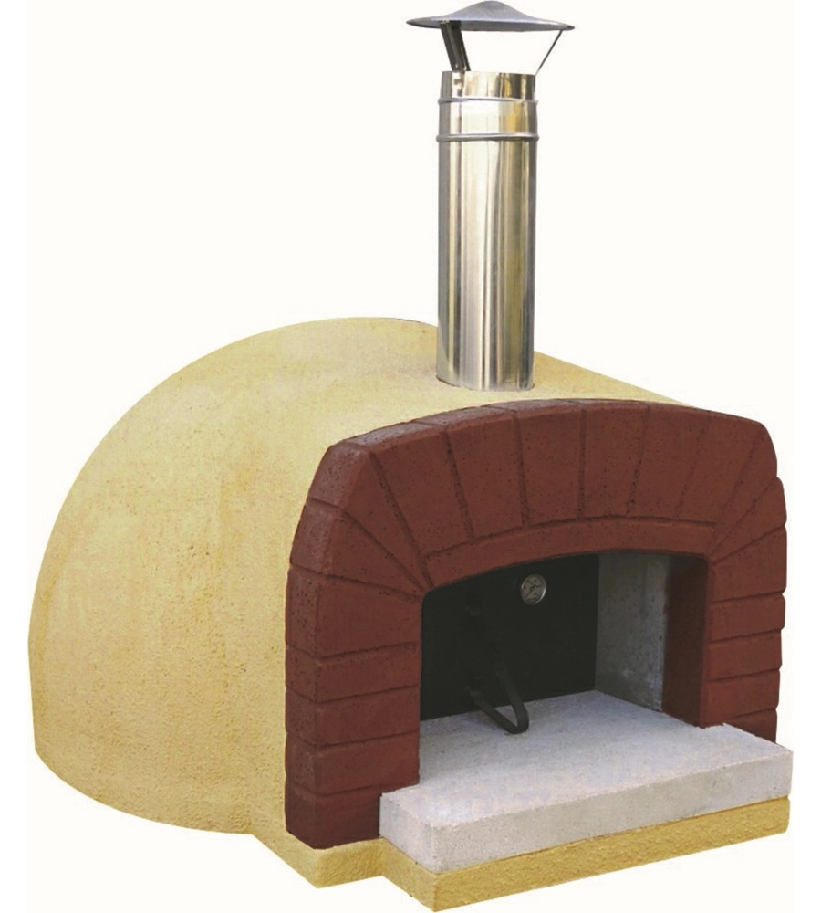 Forno per pizza linea vz "etna" in refrattario, 120x138x75/120 cm