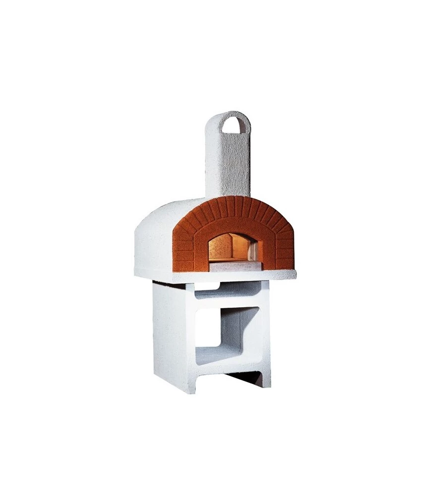 Forno per pizza linea vz "portici" in refrattario, 107x118x228 cm