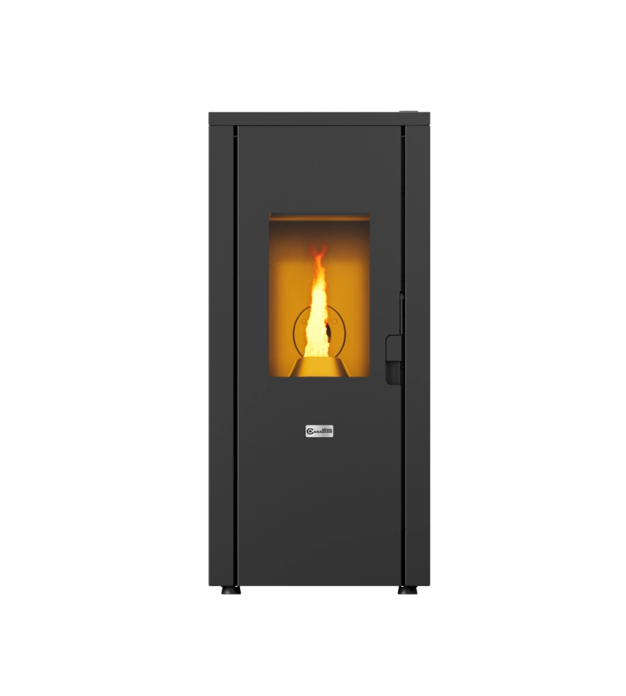 Stufa a pellet ermetica canadian stove "design evo" nero 7 kw