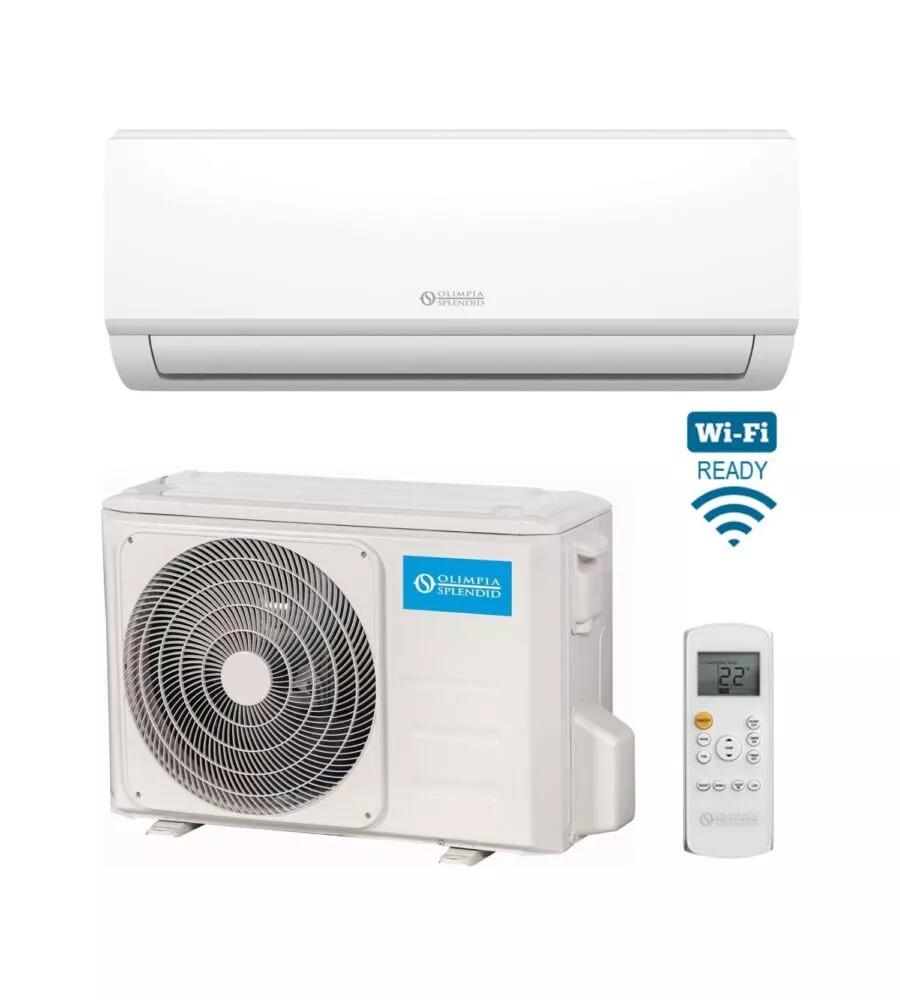 Climatizzatore caldo freddo olimpia pompa di calore "splendid aryal s1e+inverter 24 c" monosplit e unitÀ esterna 24000 btu con wi-fi