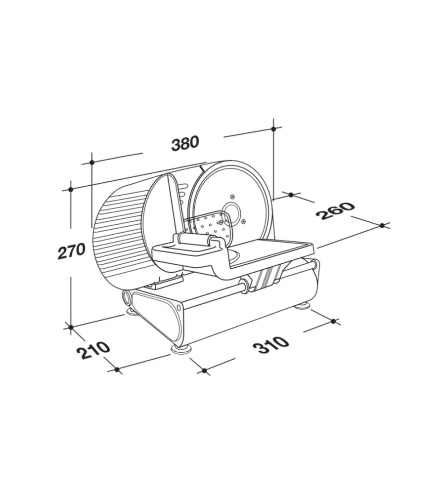 Affettatrice 'ausonia 190', con lama in acciaio inox 190 mm - 100w