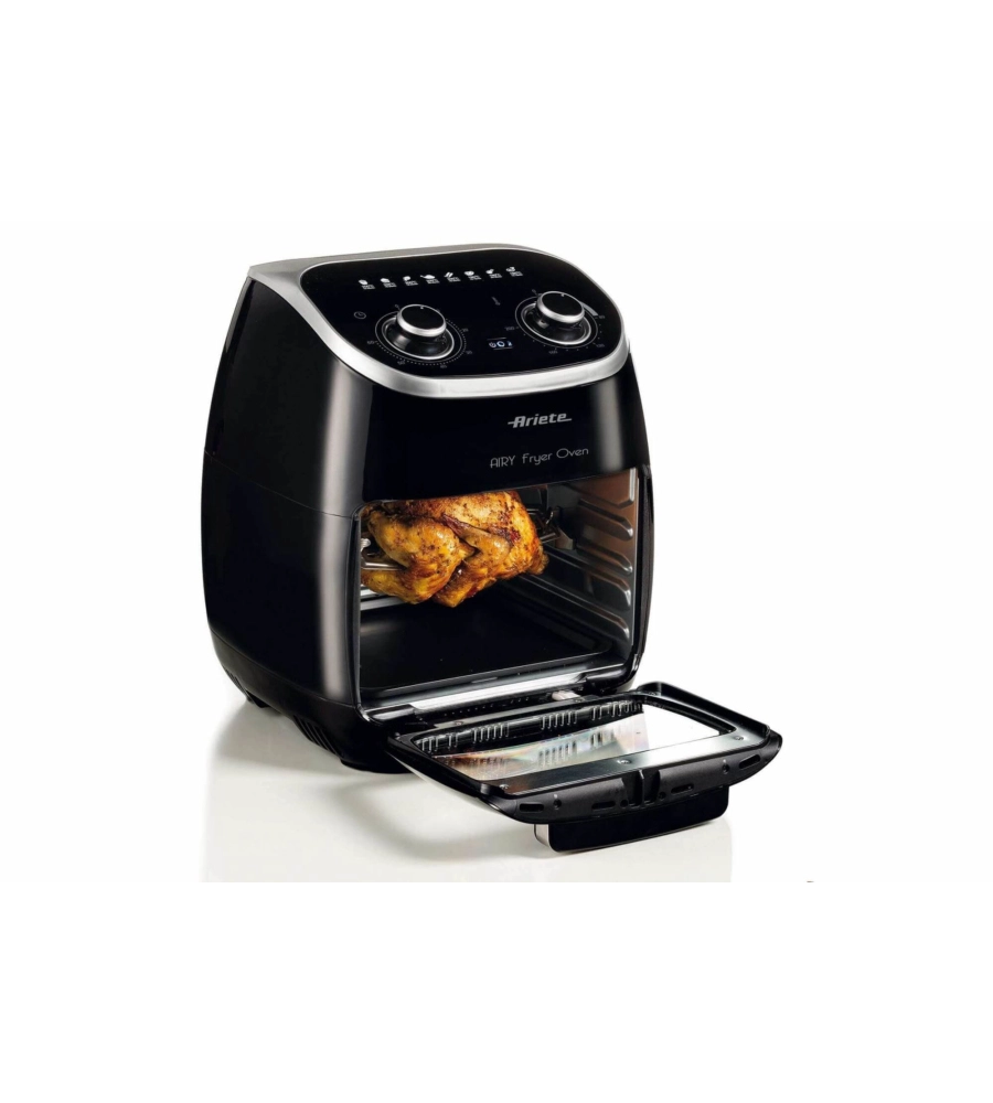 Friggitrice e forno ad aria calda "airy fryer oven" nera, 11 lt - ariete