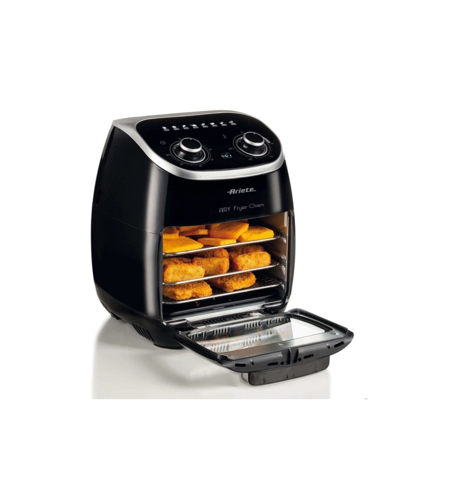 Friggitrice e forno ad aria calda "airy fryer oven" nera, 11 lt - ariete