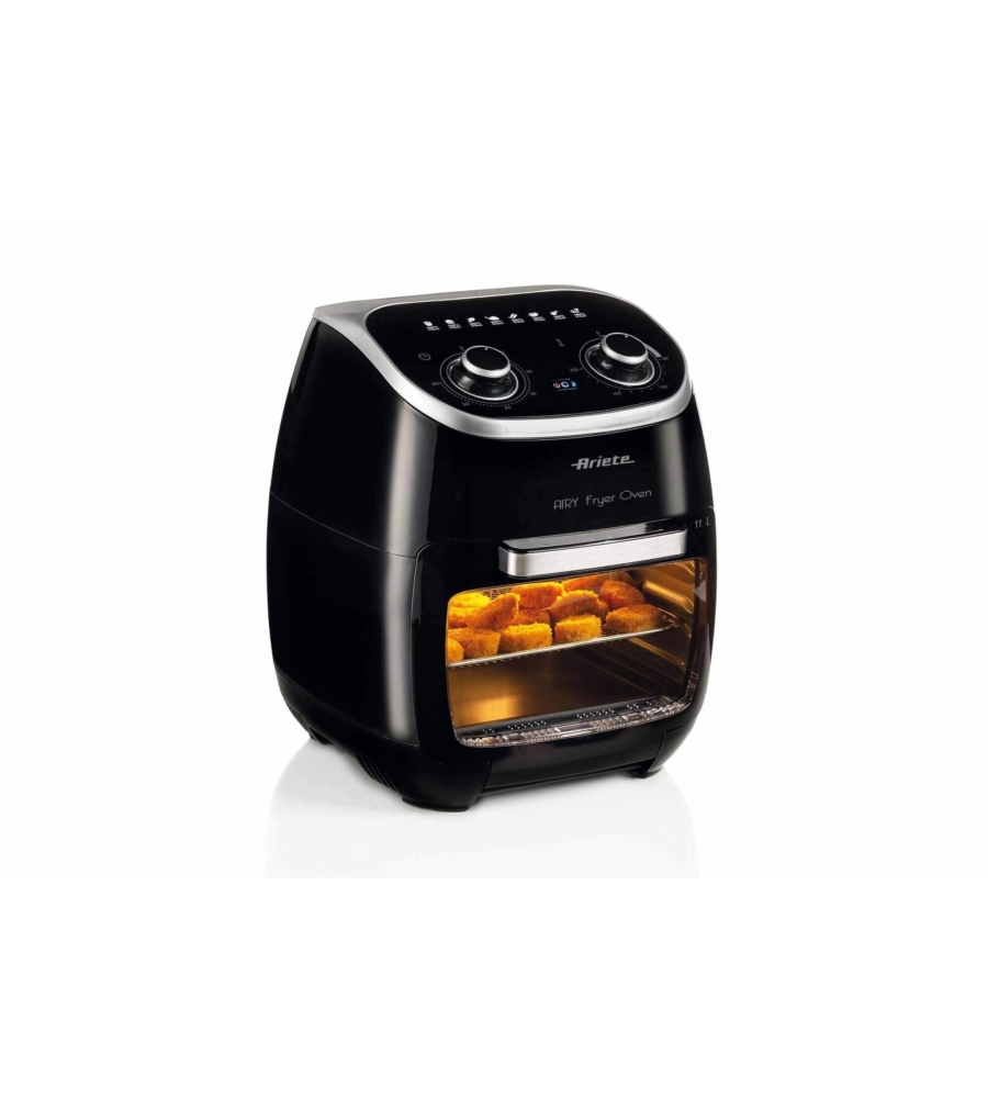 Friggitrice e forno ad aria calda "airy fryer oven" nera, 11 lt - ariete