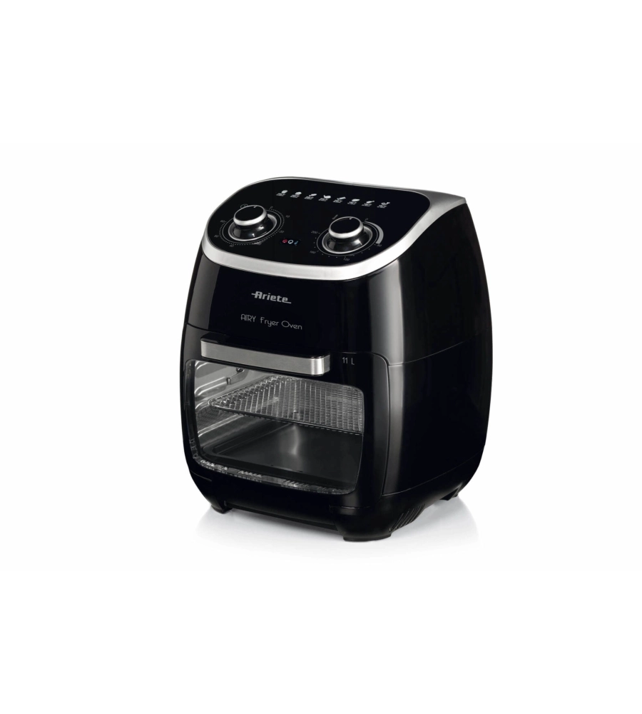 Friggitrice e forno ad aria calda "airy fryer oven" nera, 11 lt - ariete