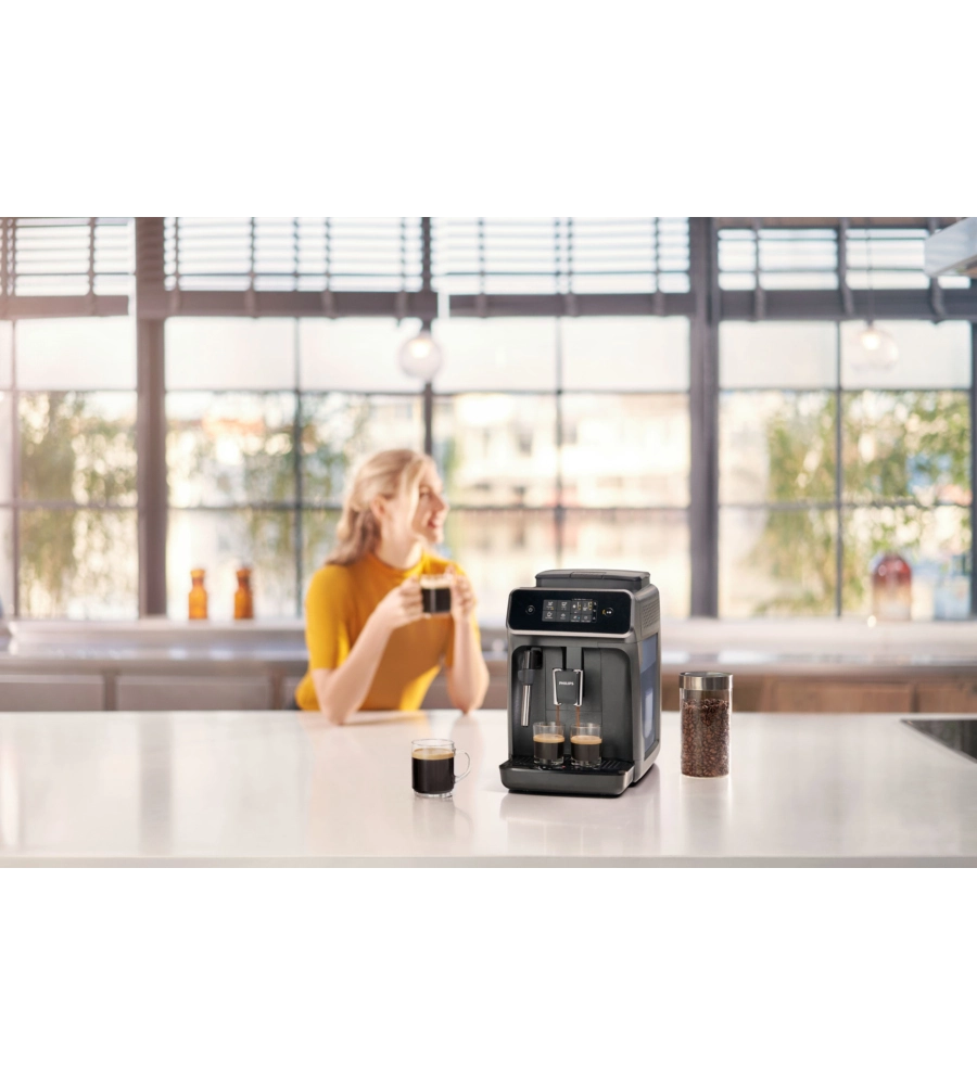 Macchina da caffÈ automatica philips "ep2224/10" con intuitivo display touch, 1500 w