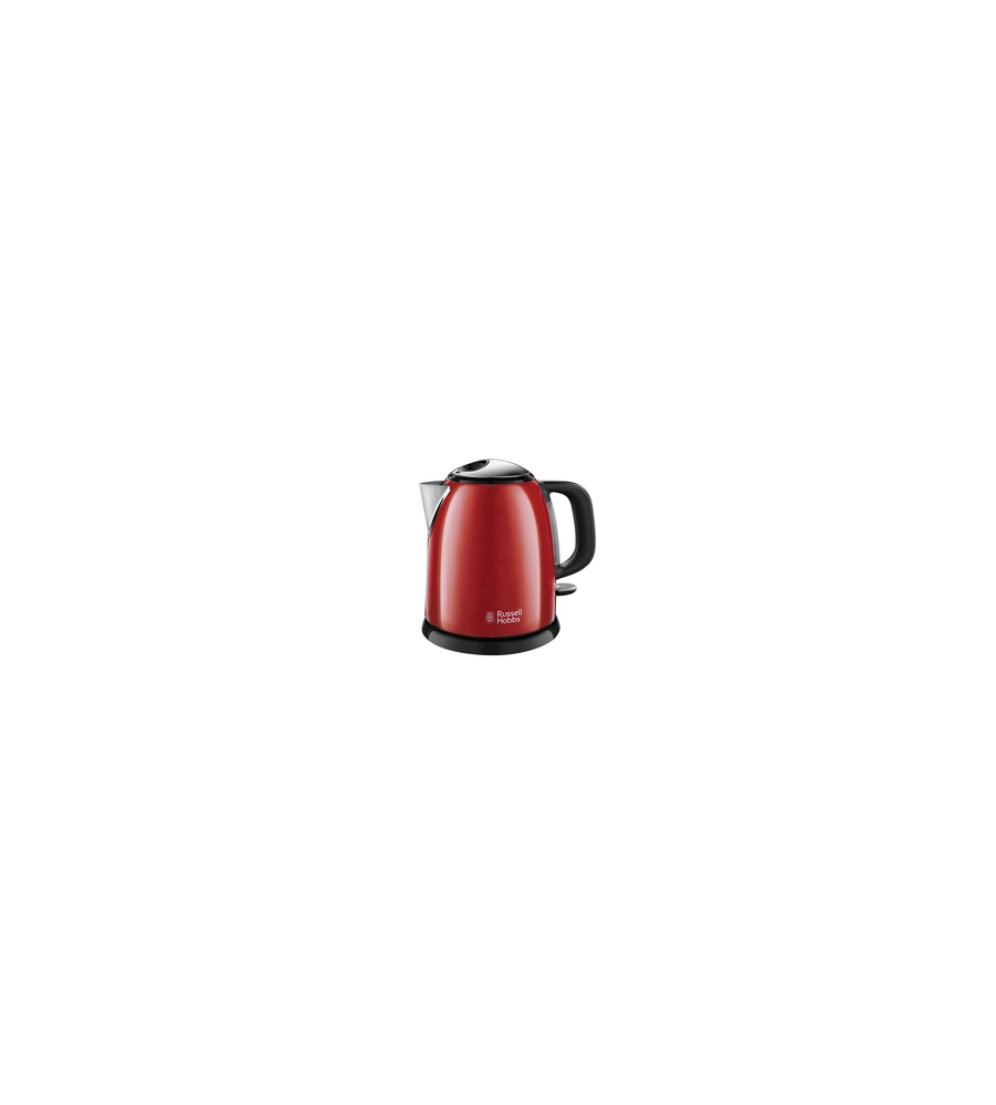 Bollitore elettrico in acciaio inossidabile rosso, 1 litro - russel hobbs