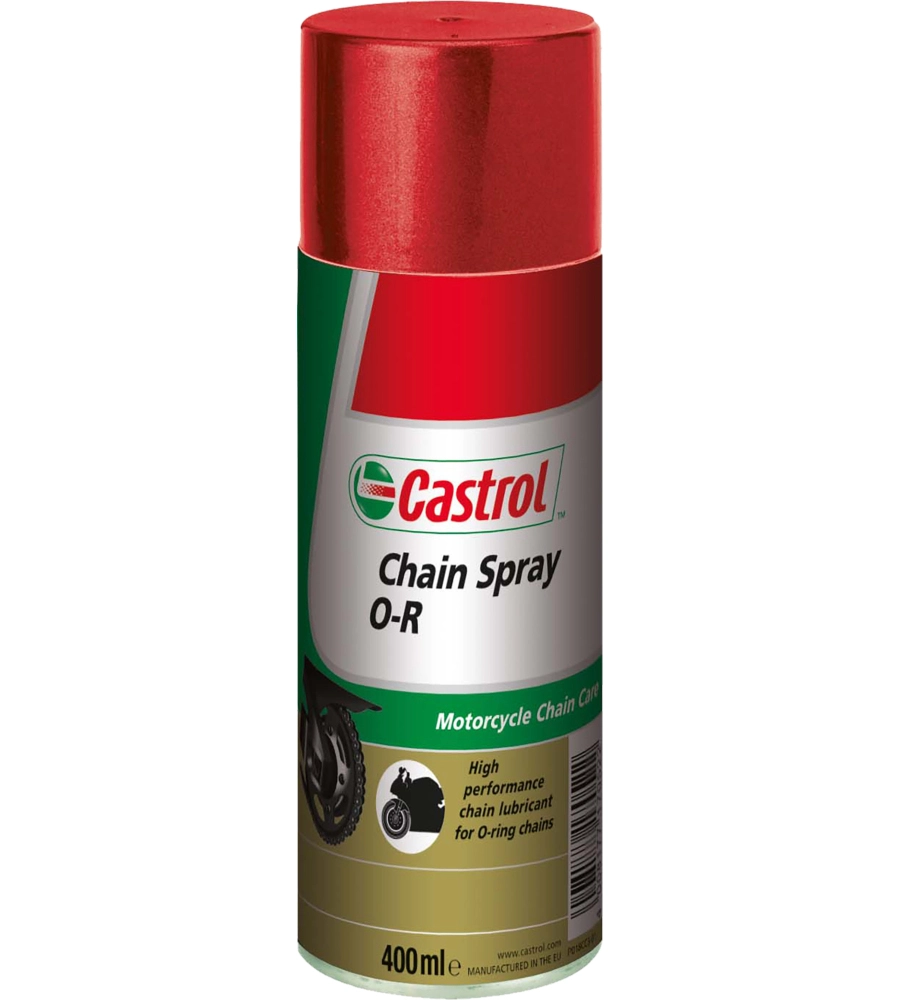 Lubrificante sintetico chain spray o-r per moto, bianco, ottima protezione