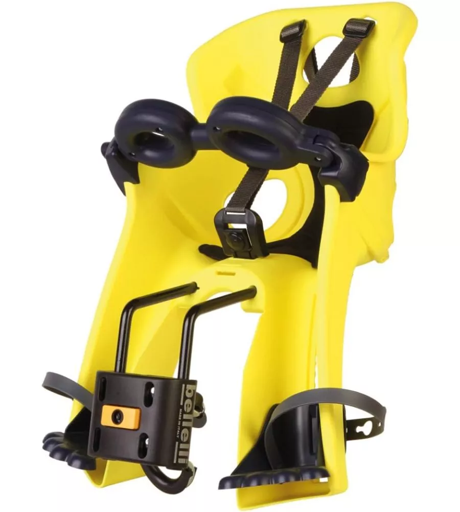 Seggiolino anteriore per bicletta bellelli "freccia" hi viz, portata massima 15 kg