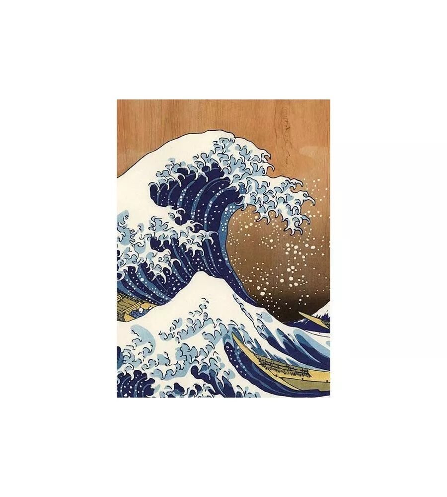 Quadro in legno "hokusai", 47x67 cm