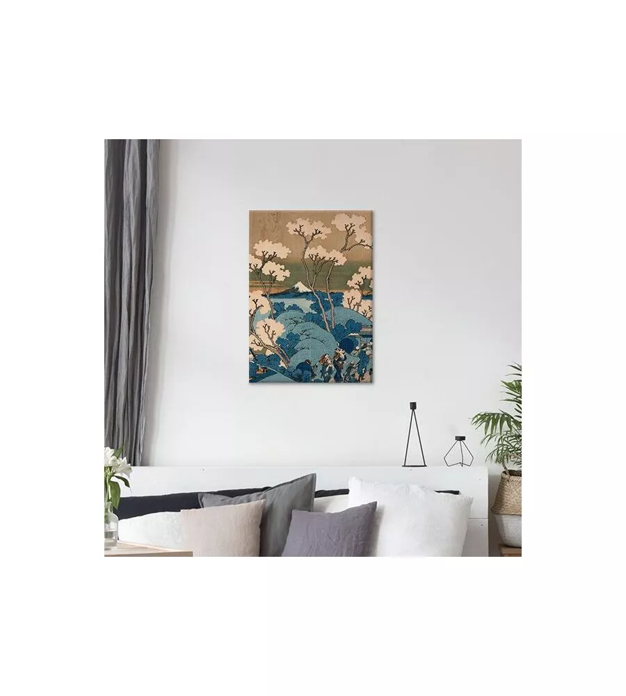 Quadro in legno "japanese flower", 47x67 cm