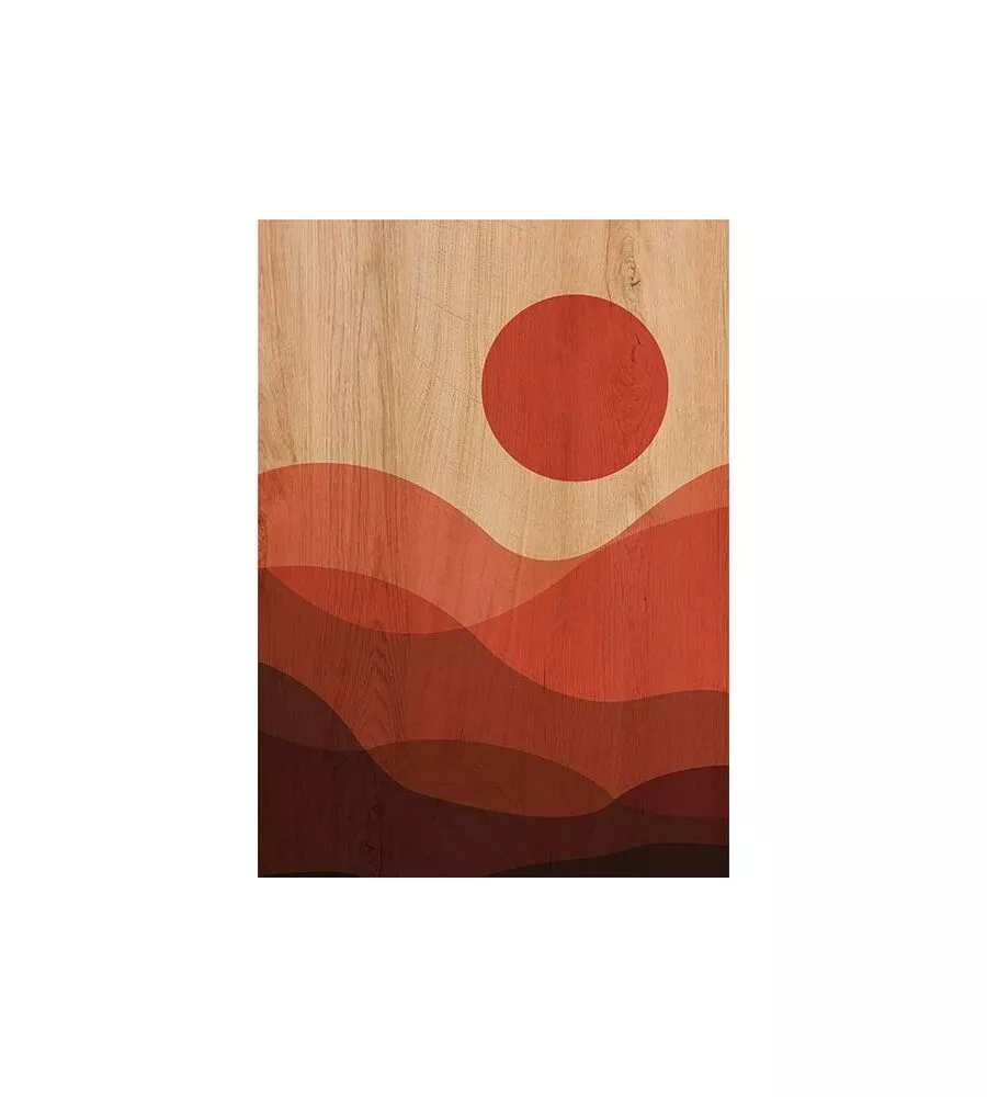 Quadro in legno "desert sunset", 47x67 cm