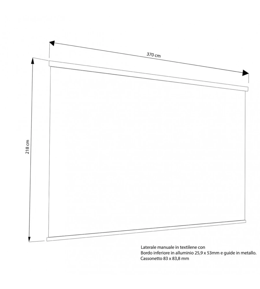 Pannello laterale per gazebo pergola bioclimatica da esterno bianco, 4x4 mt