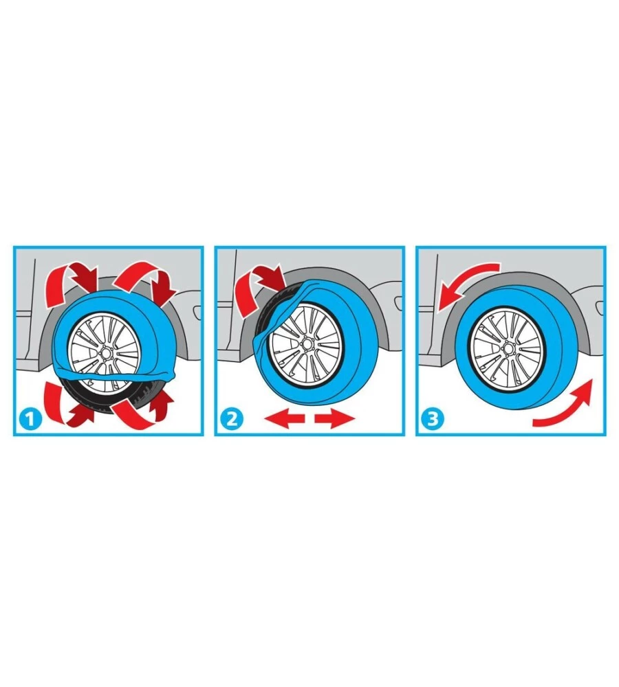 Coppia di calze da neve per auto nordik "gran-pree gp-xs" - 17149