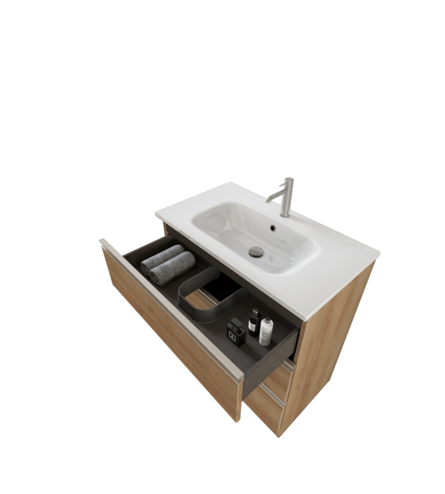 Mobile bagno 'canova' rovere, 80 cm