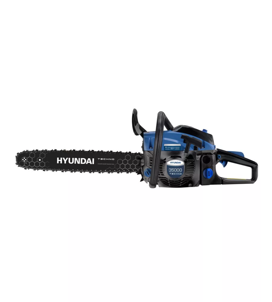 Motosega a scoppio da abbattimento hyundai "techno" barra 45 cm 52 cc