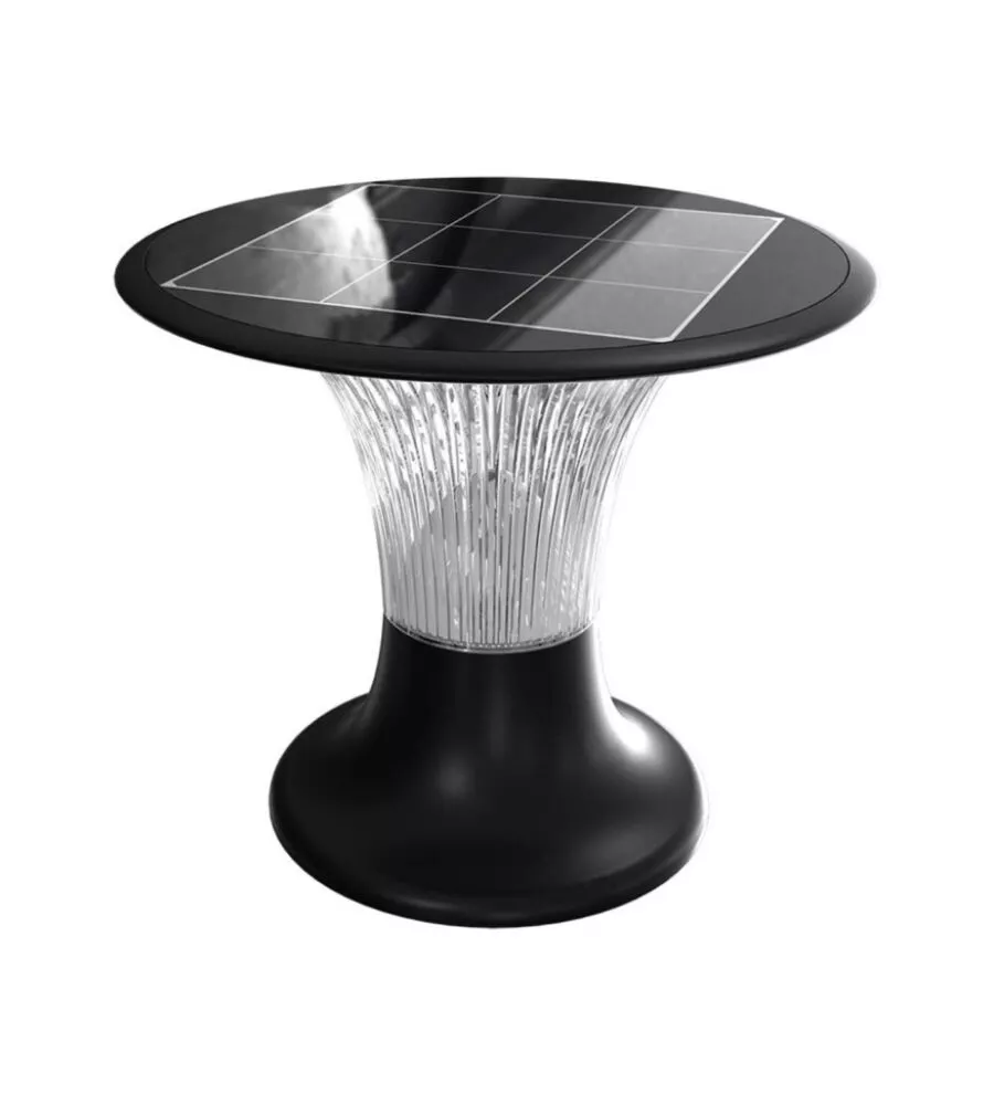 Lampada led solare da terra nera 15w ip65, 25,7x2,17 cm