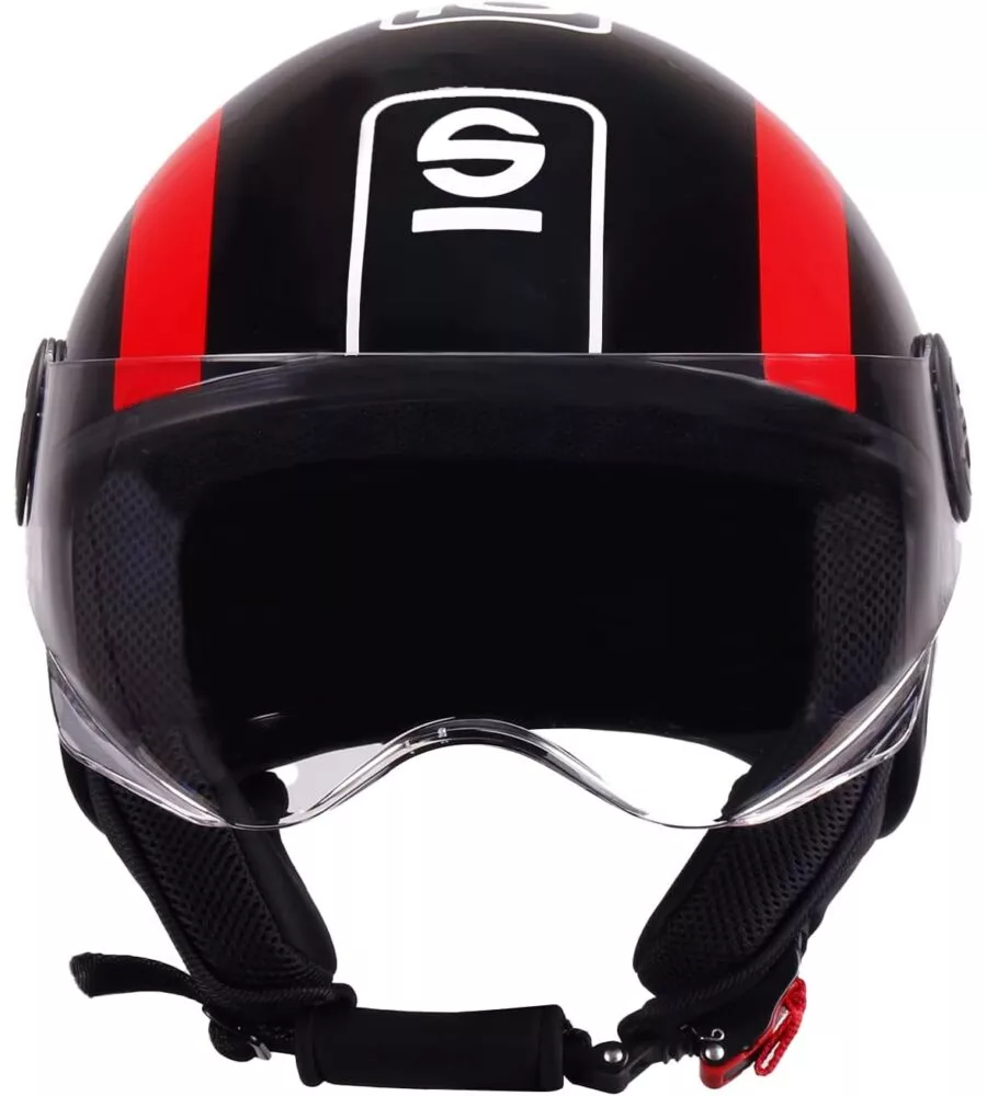 Casco moto sparco sp601 nero/rosso tg.s