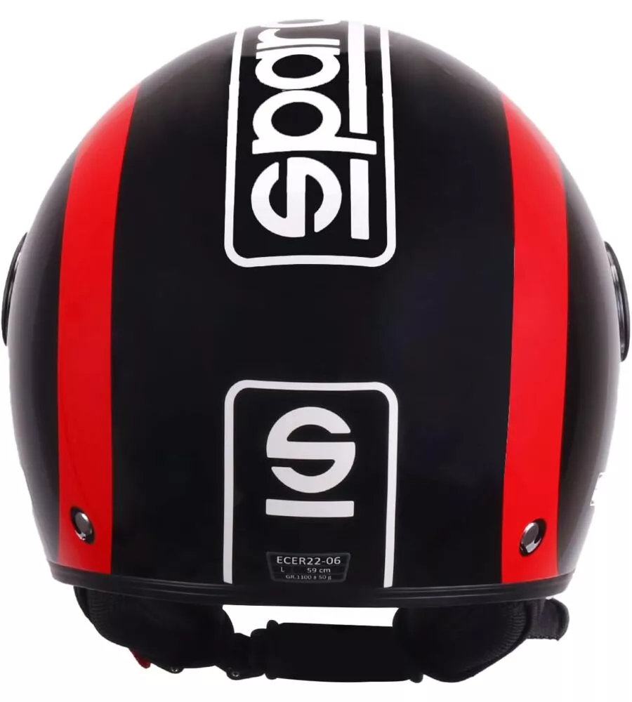 Casco moto sparco sp601 nero/rosso tg.s