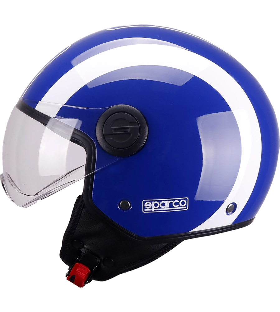 Casco moto sparco sp601 blu/bianco tg.s