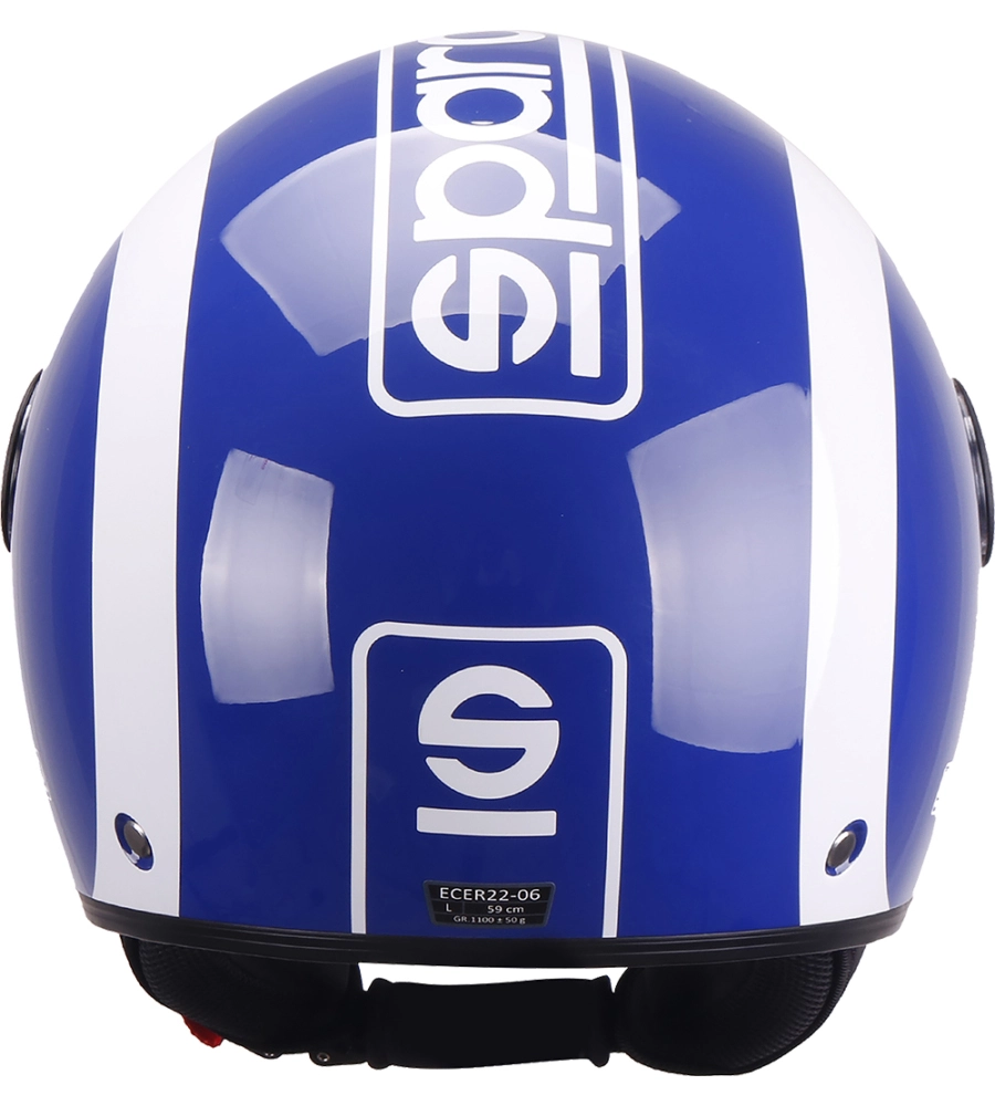 Casco moto sparco sp601 blu/bianco tg.s