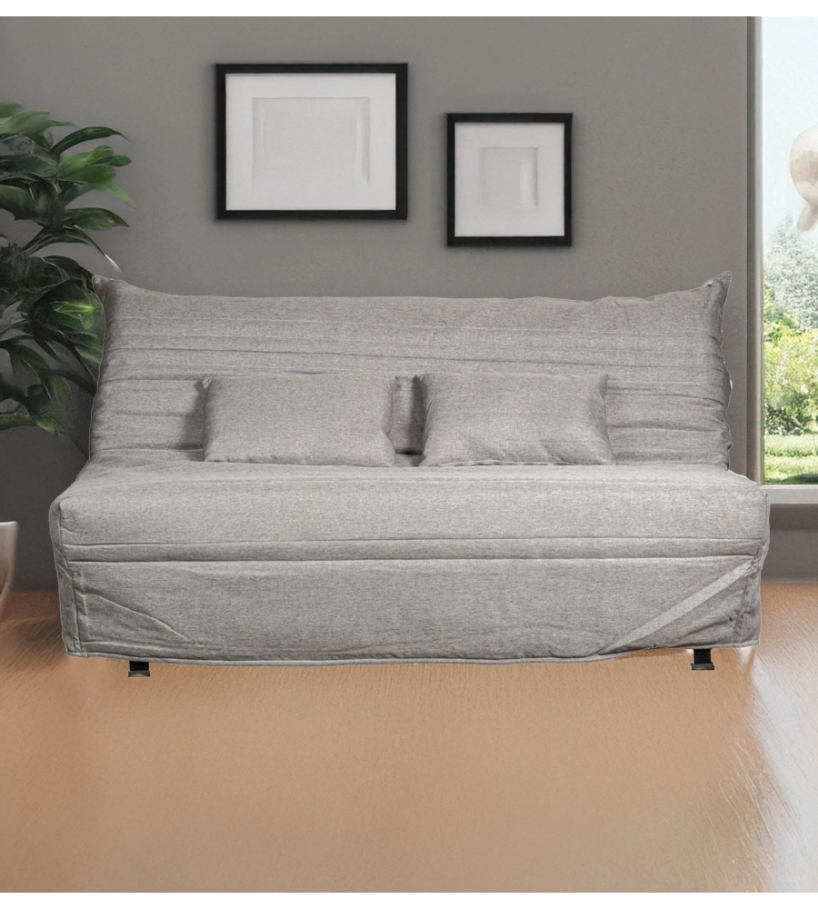 Divano letto 2 posti bellahome "frank" colore grigio, 160x96x92 cm