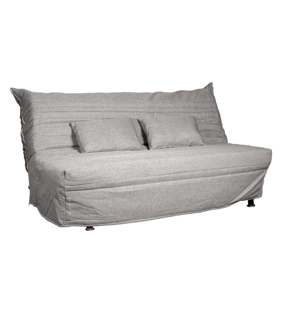 Divano letto 2 posti bellahome "frank" colore grigio, 160x96x92 cm