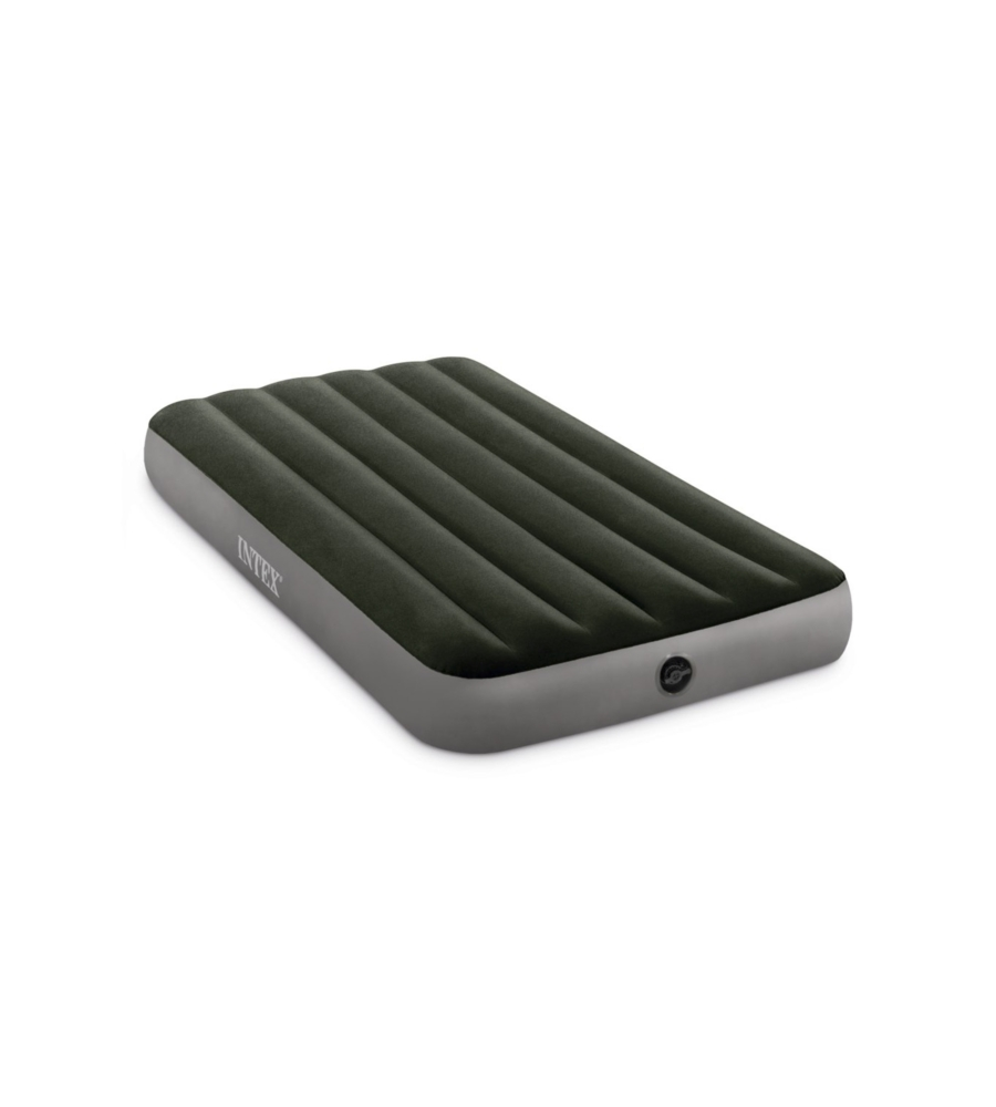 Materasso matrimoniale gonfiabile intex "airbed dura-beam standard prestige downy" colore verde scuro, 99x191x25 cm