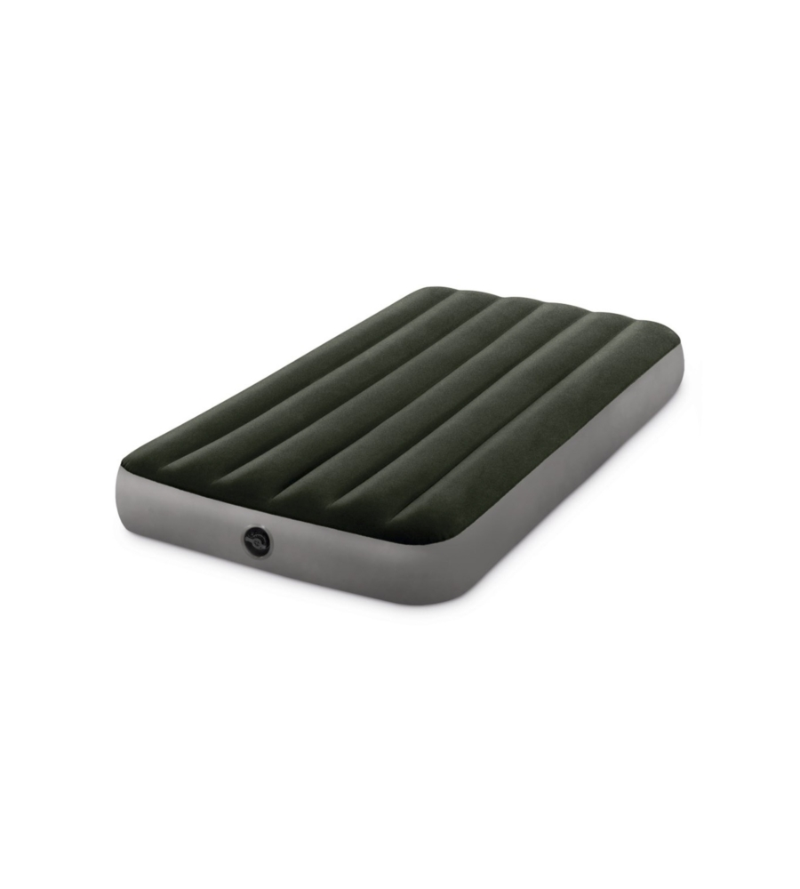 Materasso matrimoniale gonfiabile intex "airbed dura-beam standard prestige downy" colore verde scuro, 99x191x25 cm