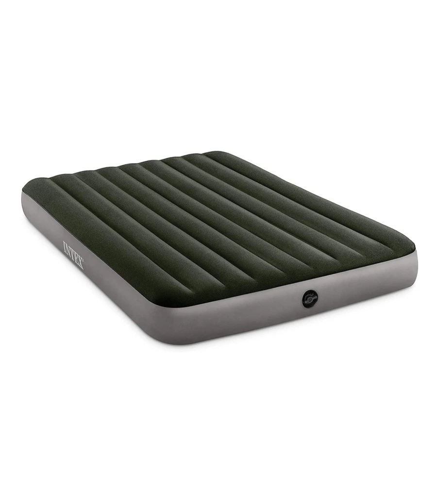 Materasso matrimoniale gonfiabile intex "airbed dura-beam standard prestige downy" colore verde scuro, 152x203x25 cm