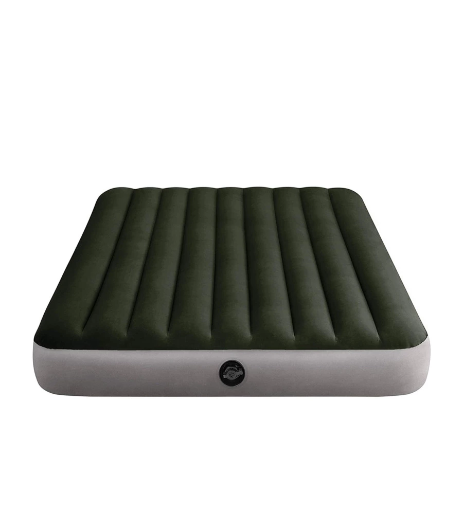 Materasso matrimoniale gonfiabile intex "airbed dura-beam standard prestige downy" colore verde scuro, 152x203x25 cm