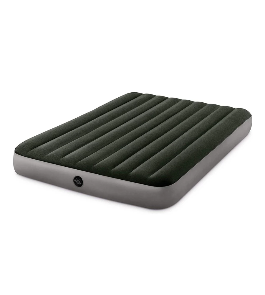 Materasso matrimoniale gonfiabile intex "airbed dura-beam standard prestige downy" colore verde scuro, 152x203x25 cm