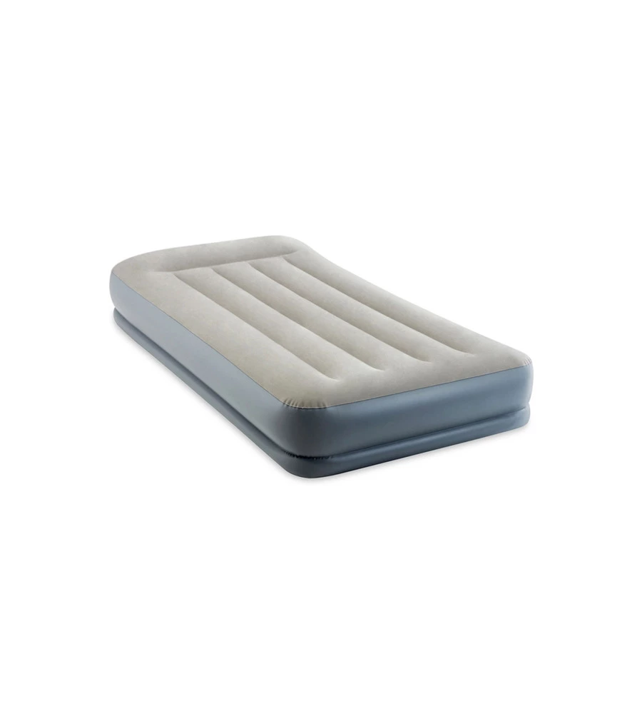 Materasso singolo autogonfiante intex "airbed dura-beam pillow rest mid-rise" colore crema  e pompa incorporata, 99x191x30 cm