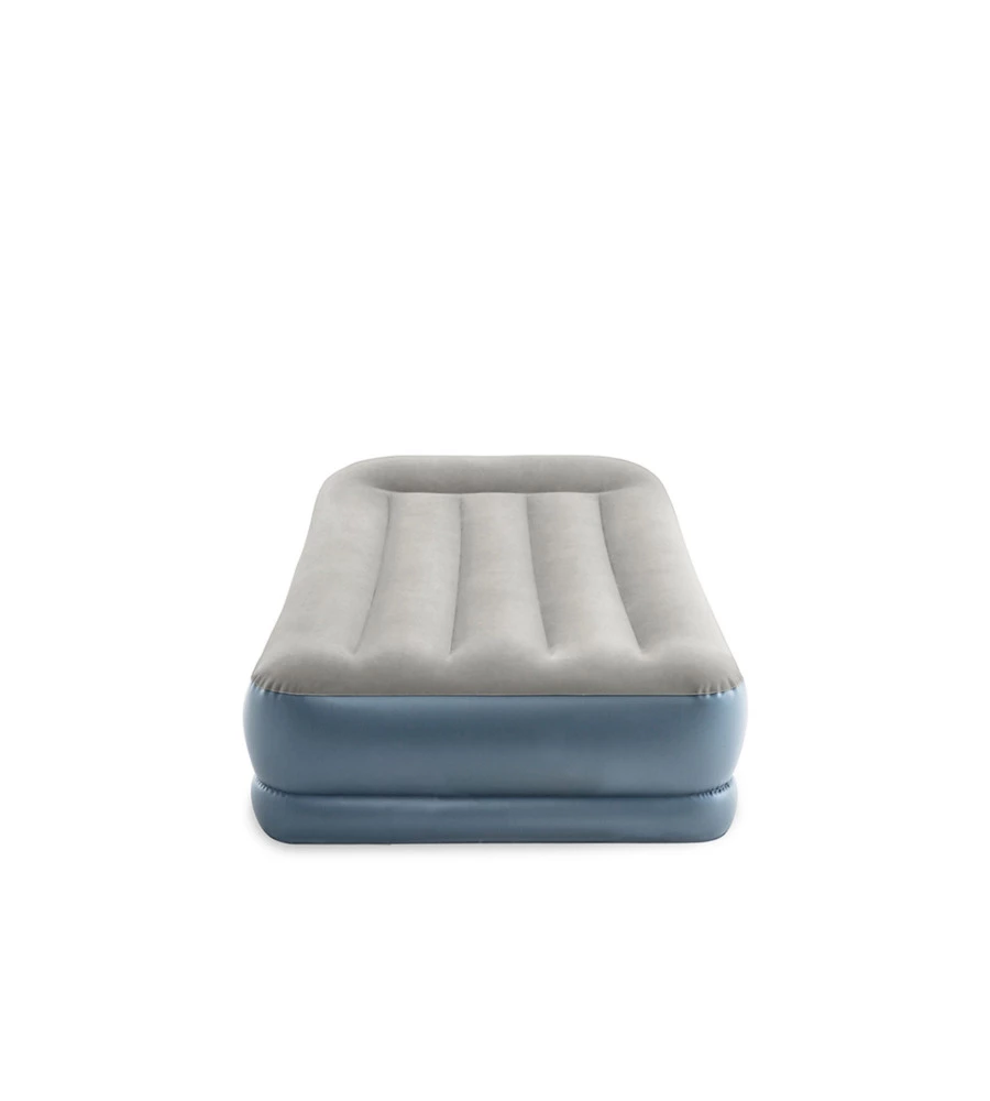 Materasso singolo autogonfiante intex "airbed dura-beam pillow rest mid-rise" colore crema  e pompa incorporata, 99x191x30 cm