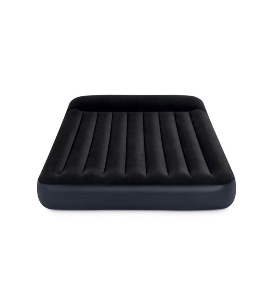 Materasso ad una piazza e mezza autogonfiante intex "airbed dura-beam pillow rest classic" colore blu scuro, 137x191x25