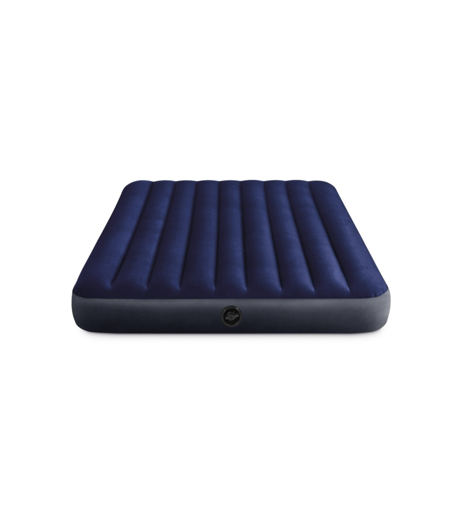 Materasso matrimoniale gonfiabile intex "airbed dura-beam standard prestige downy" colore blu, 152x203x25 cm