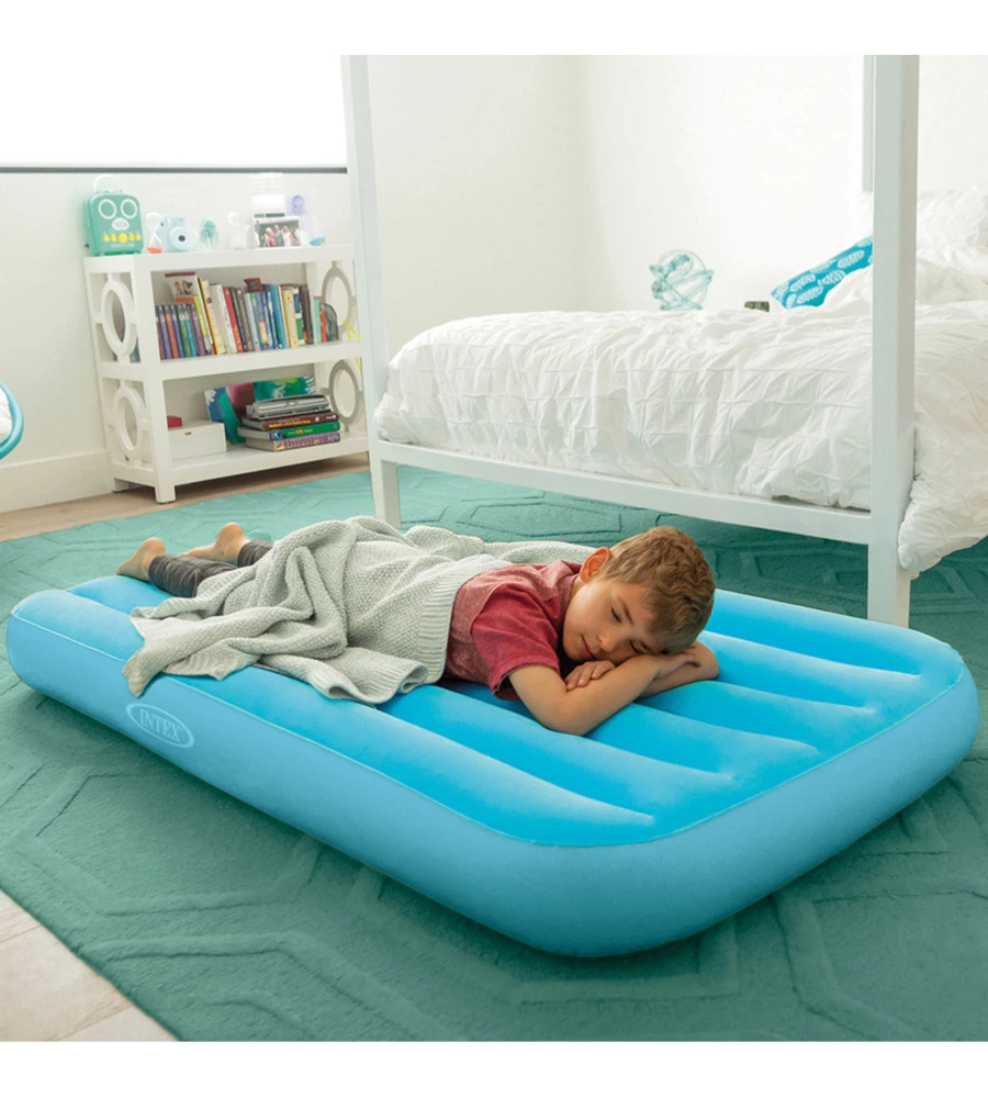 Materassino gonfiabile per bambini intex "airbed cozy kidz" colori assortiti, 88x157x18 cm