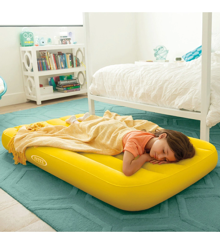 Materassino gonfiabile per bambini intex "airbed cozy kidz" colori assortiti, 88x157x18 cm