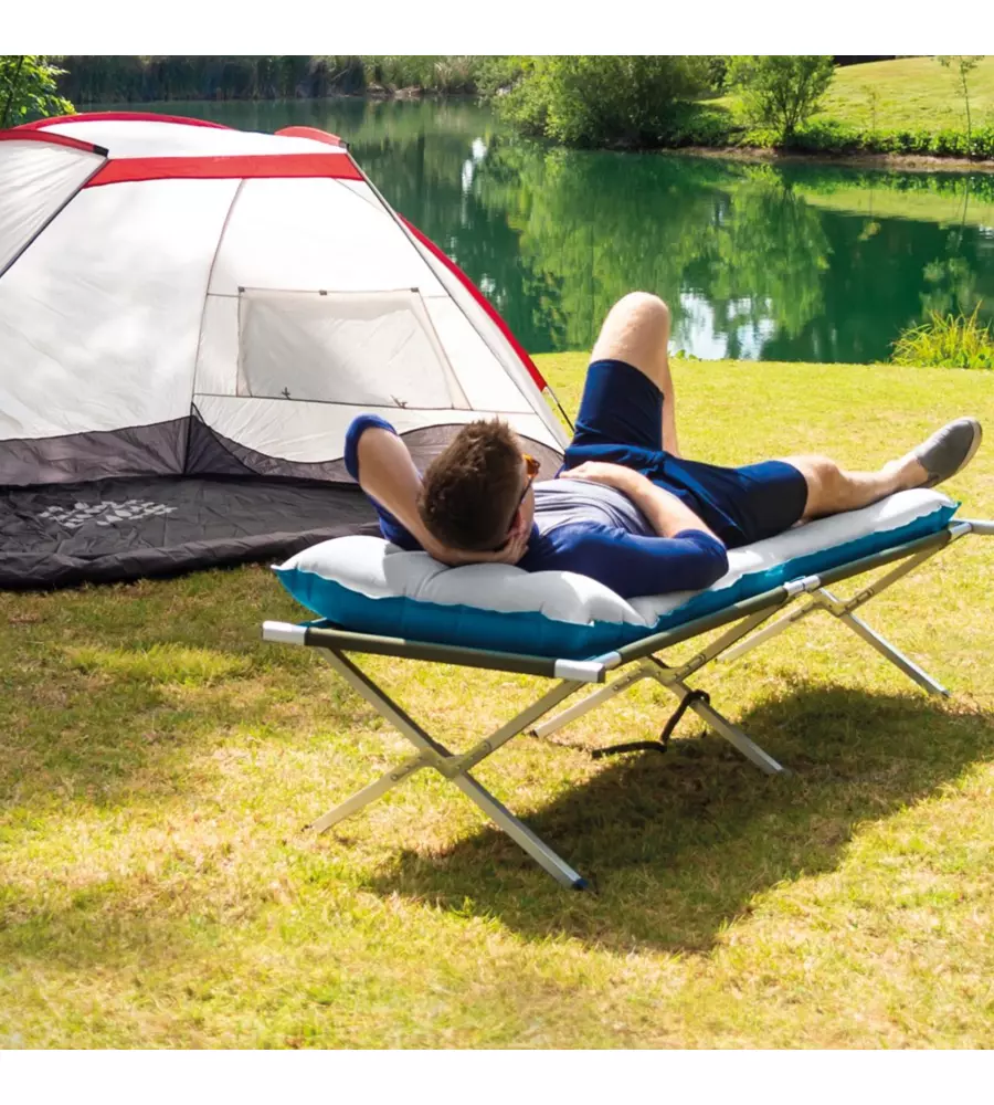 Materasso singolo gonfiabile intex "camping" colore grigio chiaro, 67x184x17 cm